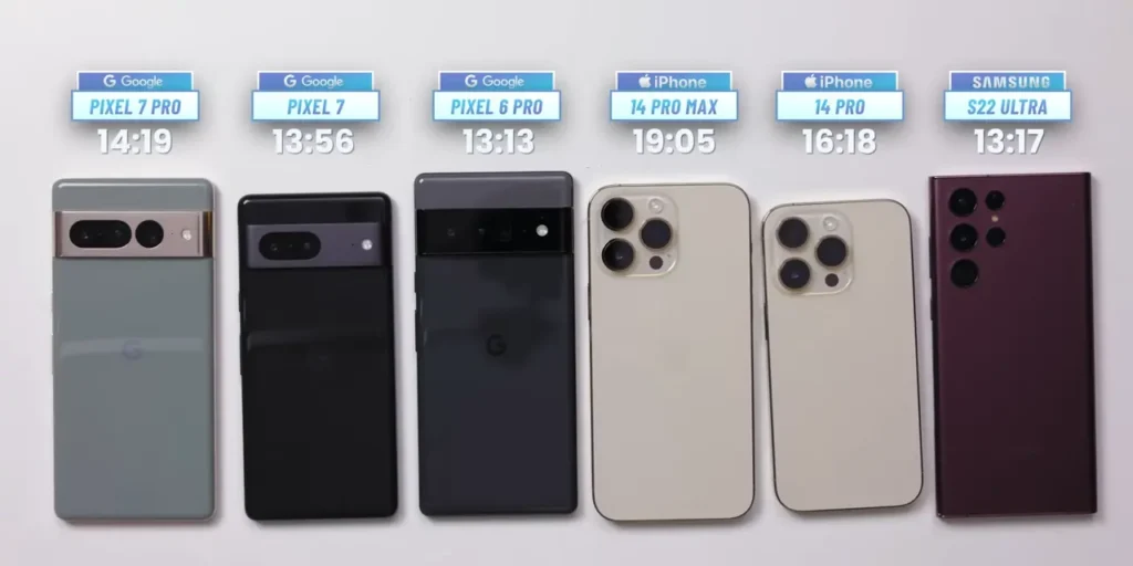 Pixel 7 7 Pro vs iPhone 14 Pro Pro Max vs Galaxy S22 Ultra_ BATTERY Test 3-12 Browsing Test