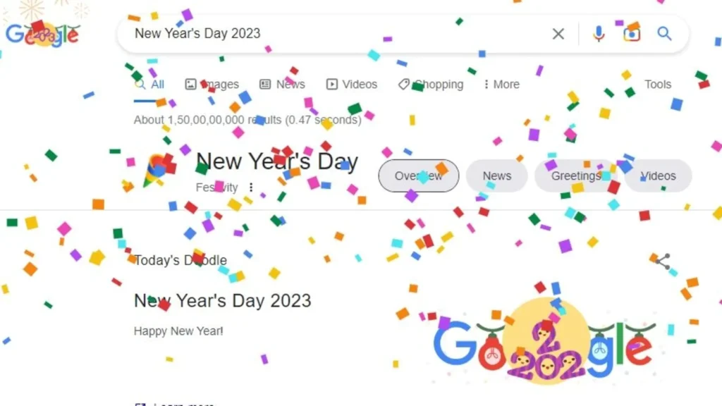Happy new Year's day 2023