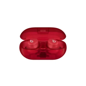 beats solo buds in transparent red